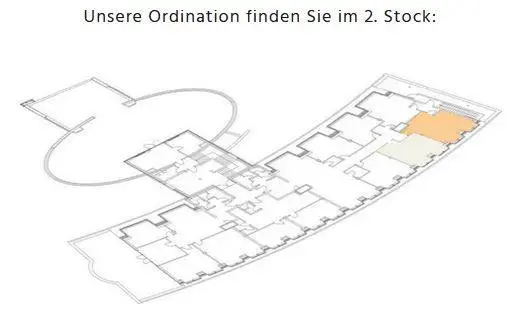 Lageplan der Ordination DDr. Wendl innerhalb des Medicent Baden